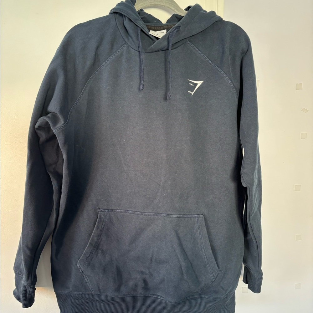 Navy blue gym shark hoodie
